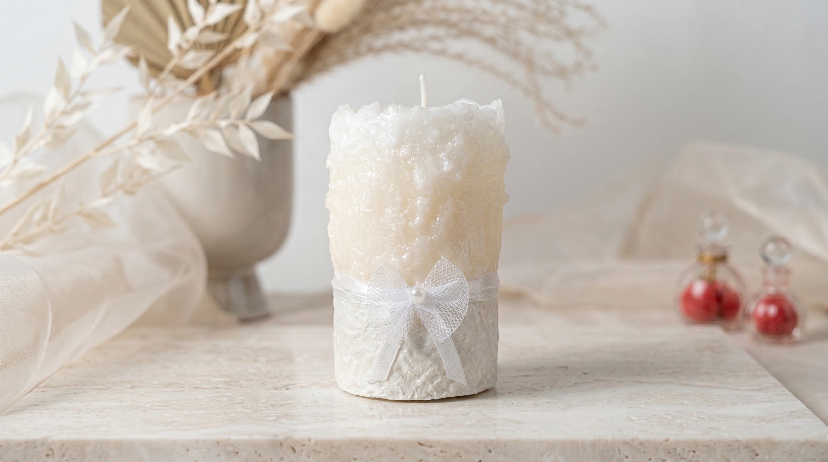Candle with Gypsum Base CB-26C6