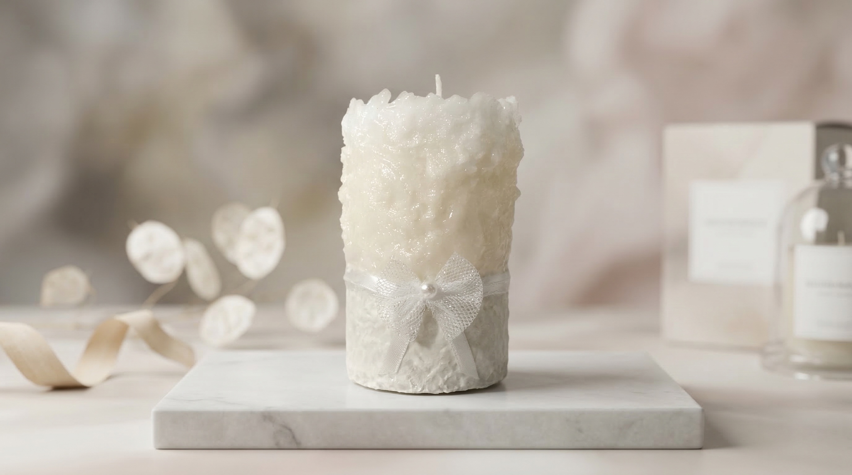 Candle with Gypsum Base CB-26C6